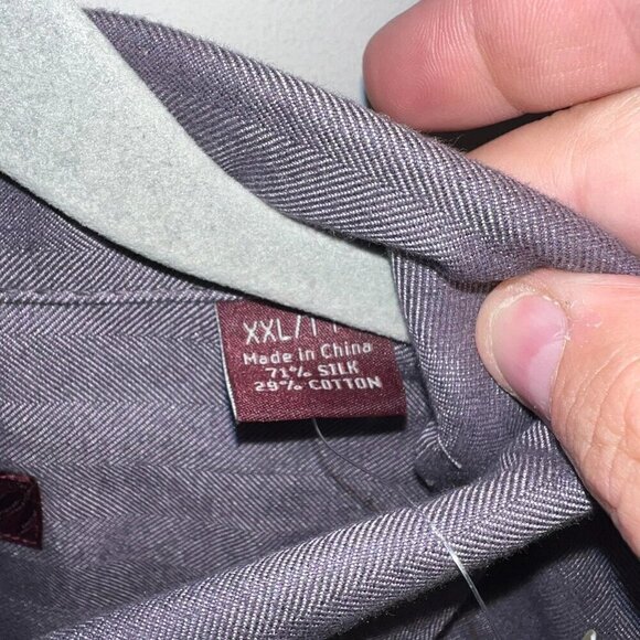 NWT Tommy Bahama Harbor Island Silk Blend XXL Gray/Purple - Picture 3 of 7